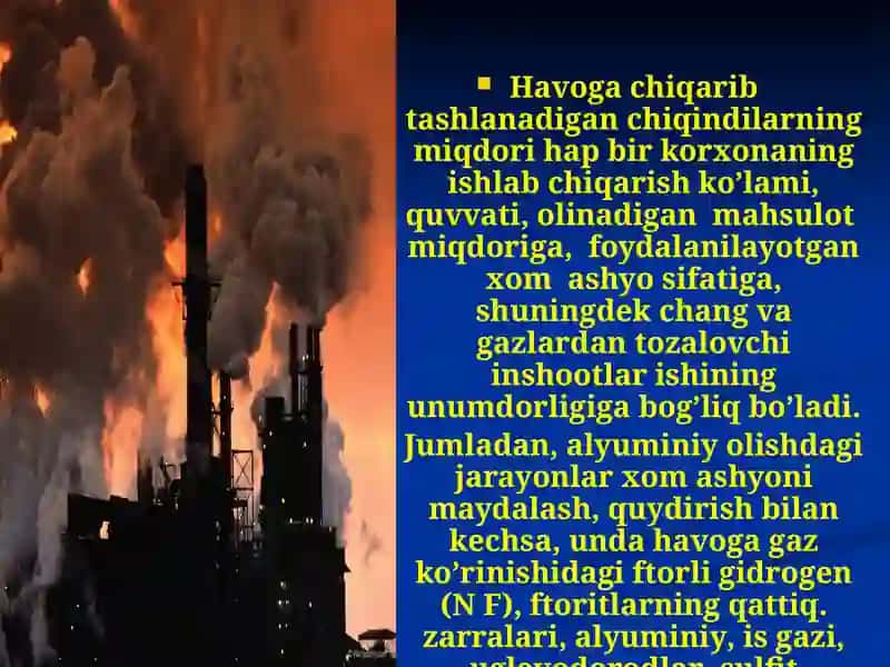 Yiriksanoatkorxonalarichiqindilarininginsonekologikmuhitiniifloslanishi 4