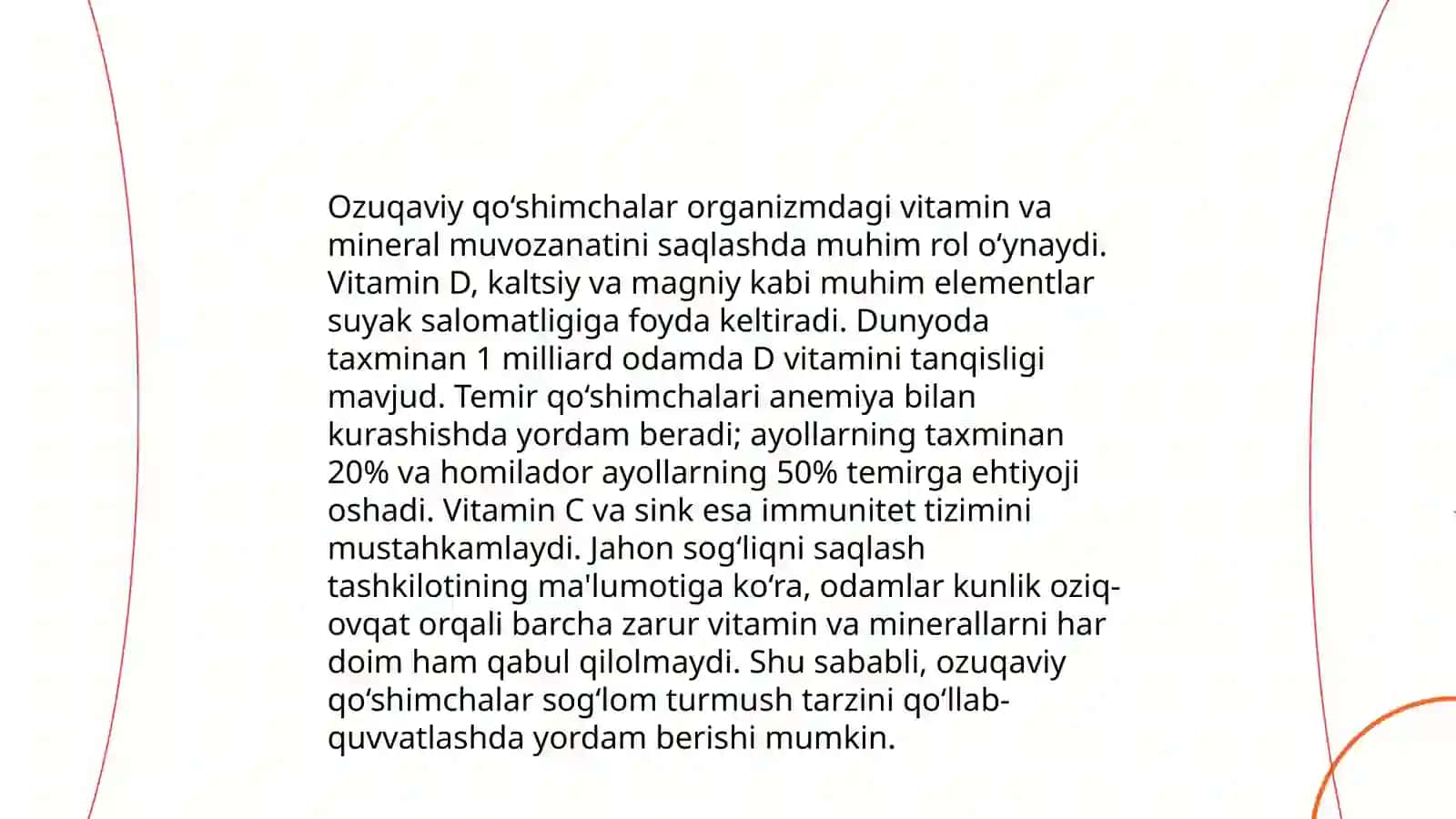 Ozuqaviy qo'shimchalar ta'sirini fiziologik baholash 4