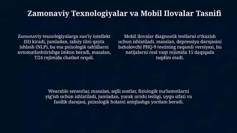 Psixologiyada shaxs diagnostikasida zamonaviy texnologiyalar va mobil ilovalardan foydalanish 4