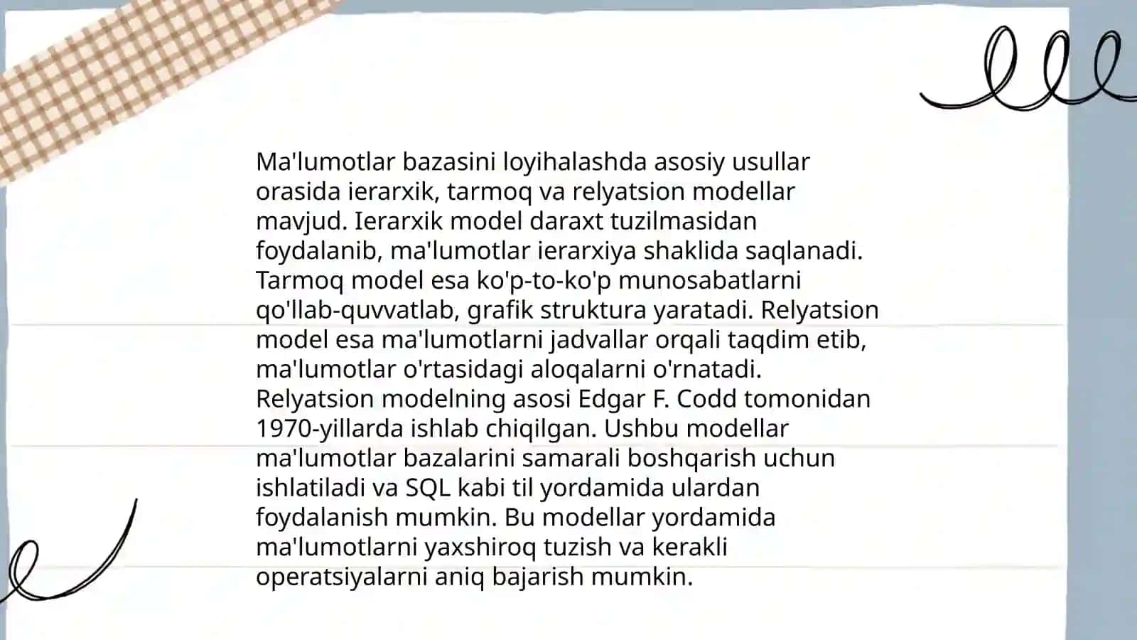 Ma'lumotlar bazalari arxitekturasi 4