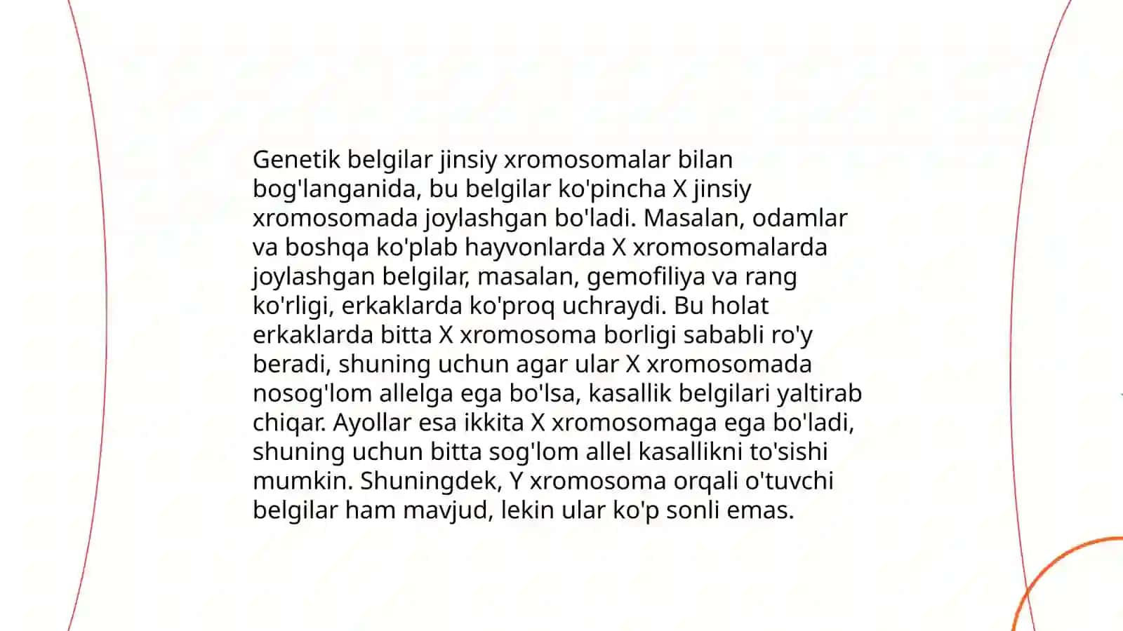 Belgilarning jinsga birikkan holda irsiylanishi 4