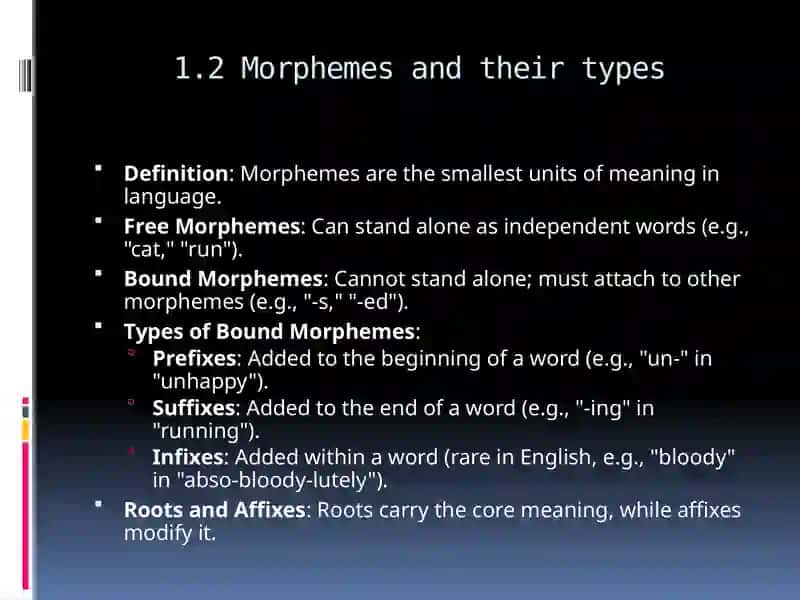 Morphological Construction of Words 4