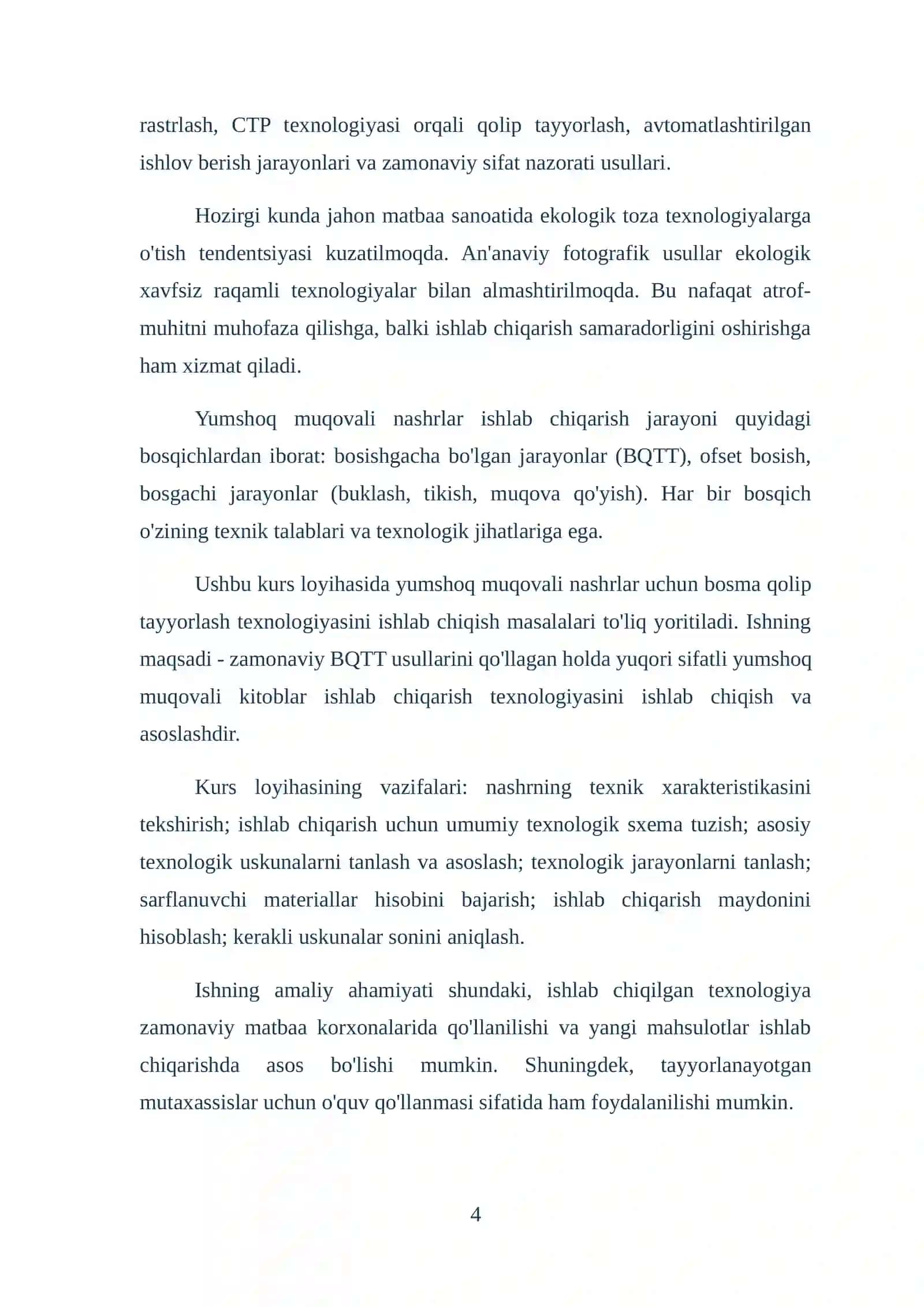 BOSMA QOLIP TAYYORLASH TEXNOLOGIYASI 4