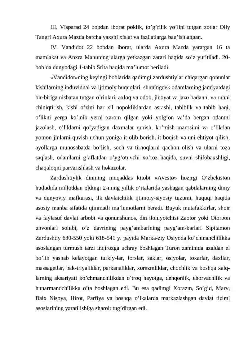 AVESTODA” INSONPARVARLIK G’OYASINING AKS ETTIRILISHI 4