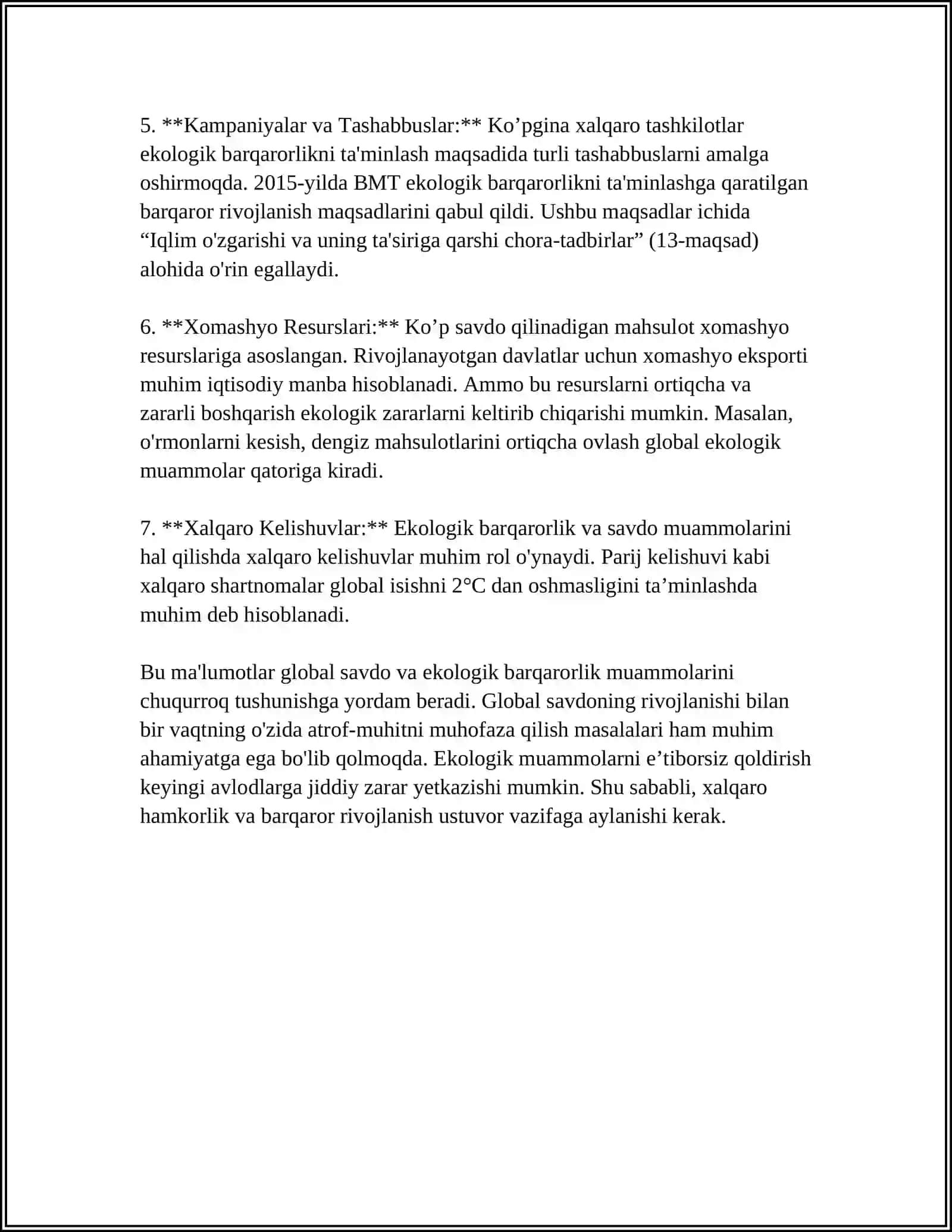 GLOBAL SAVDONING KELAJAKDAGI MUAMMOLARI VA ISTIQBOLLARI 4