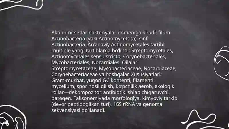 Aktinomitsetlar va ularga yaqin organizmlarni o'rganish 4