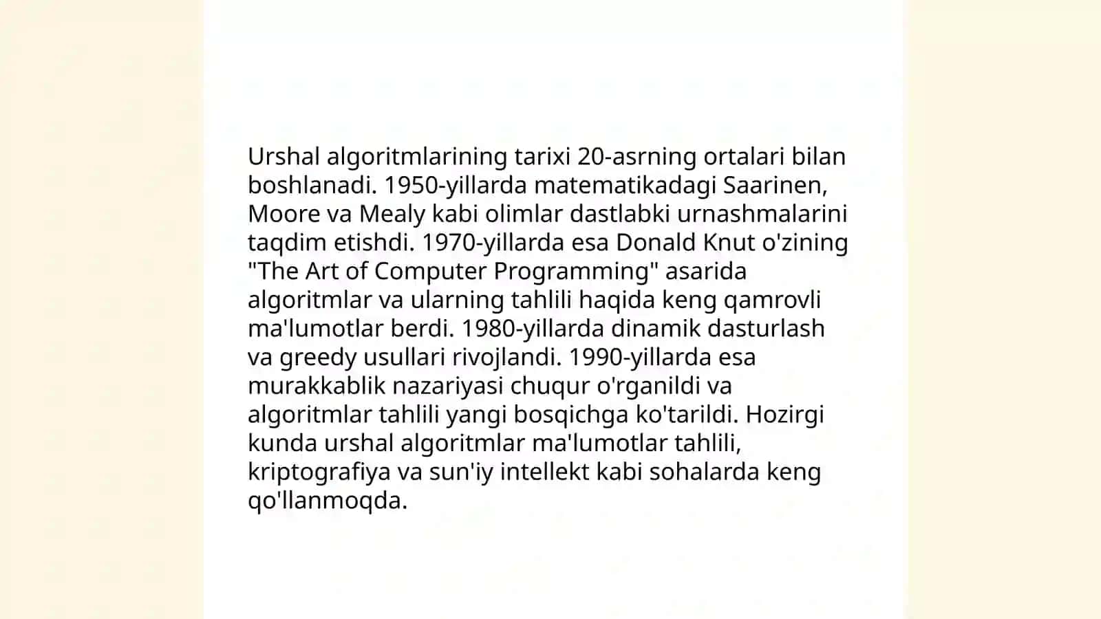Uorshall Algoritmi 4