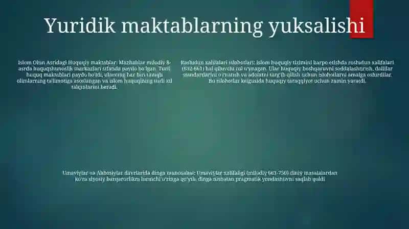 Roshid Xalfalar Hukmronligi Davridagi Islohotlarning Mohiyati 4