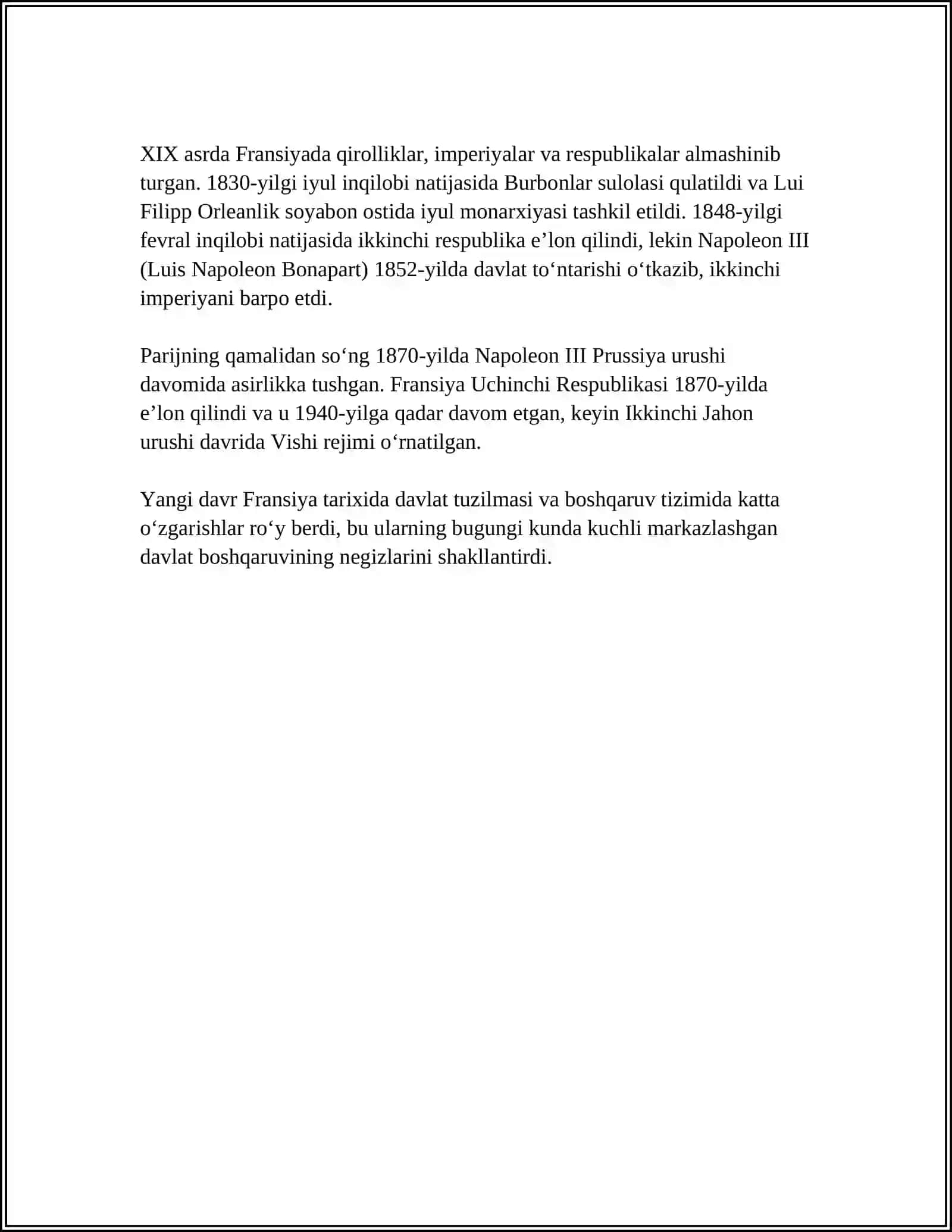 YANGI DAVRDA FRANSIYA DAVLATI VA HUQUQI 4