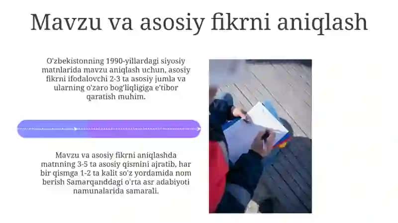 Matn Tuzilishi va Tahlil qilish 4
