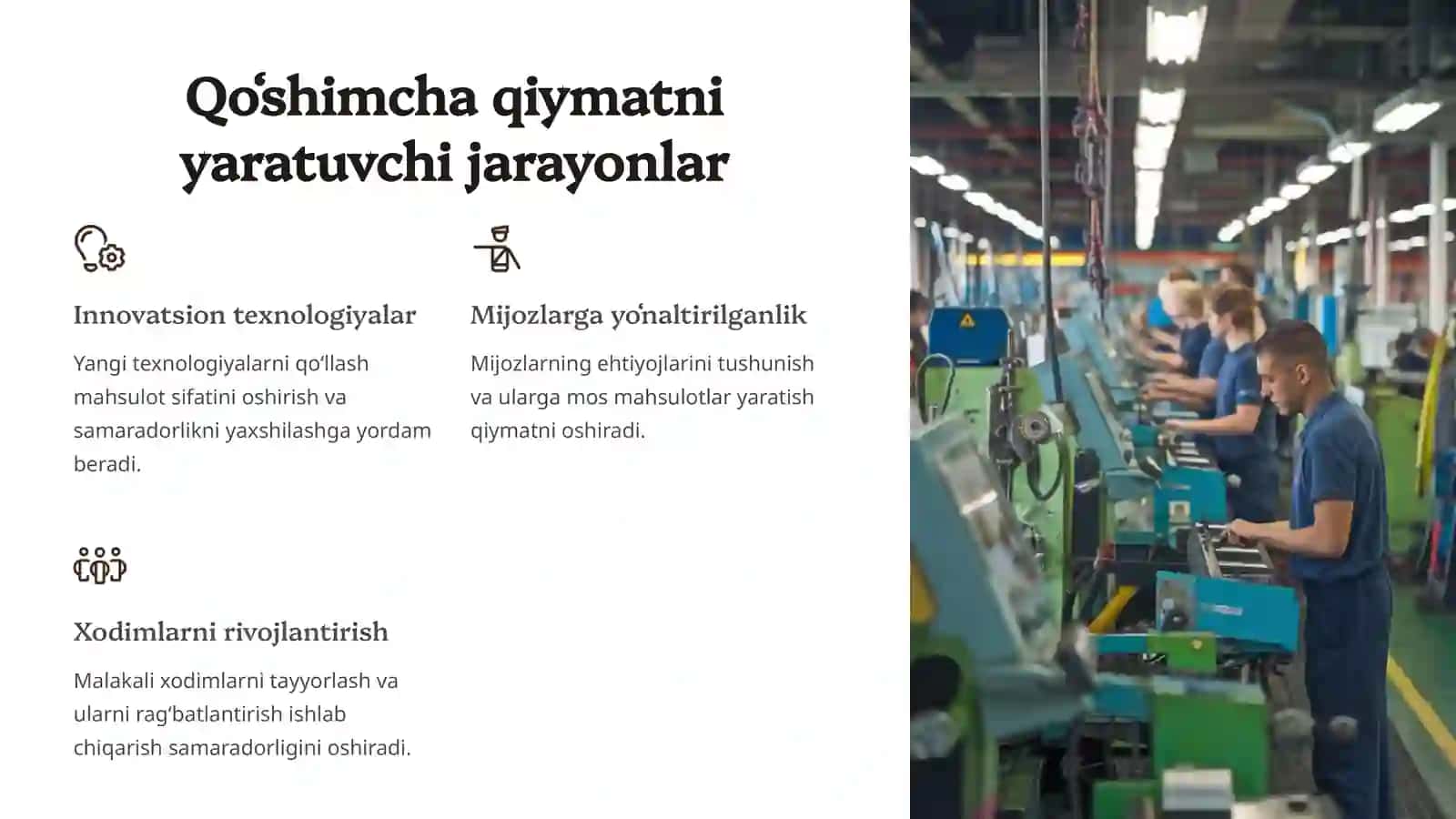 2-mavzu. Mahsulot sifati va ishlab chiqarish samaradorligi 4