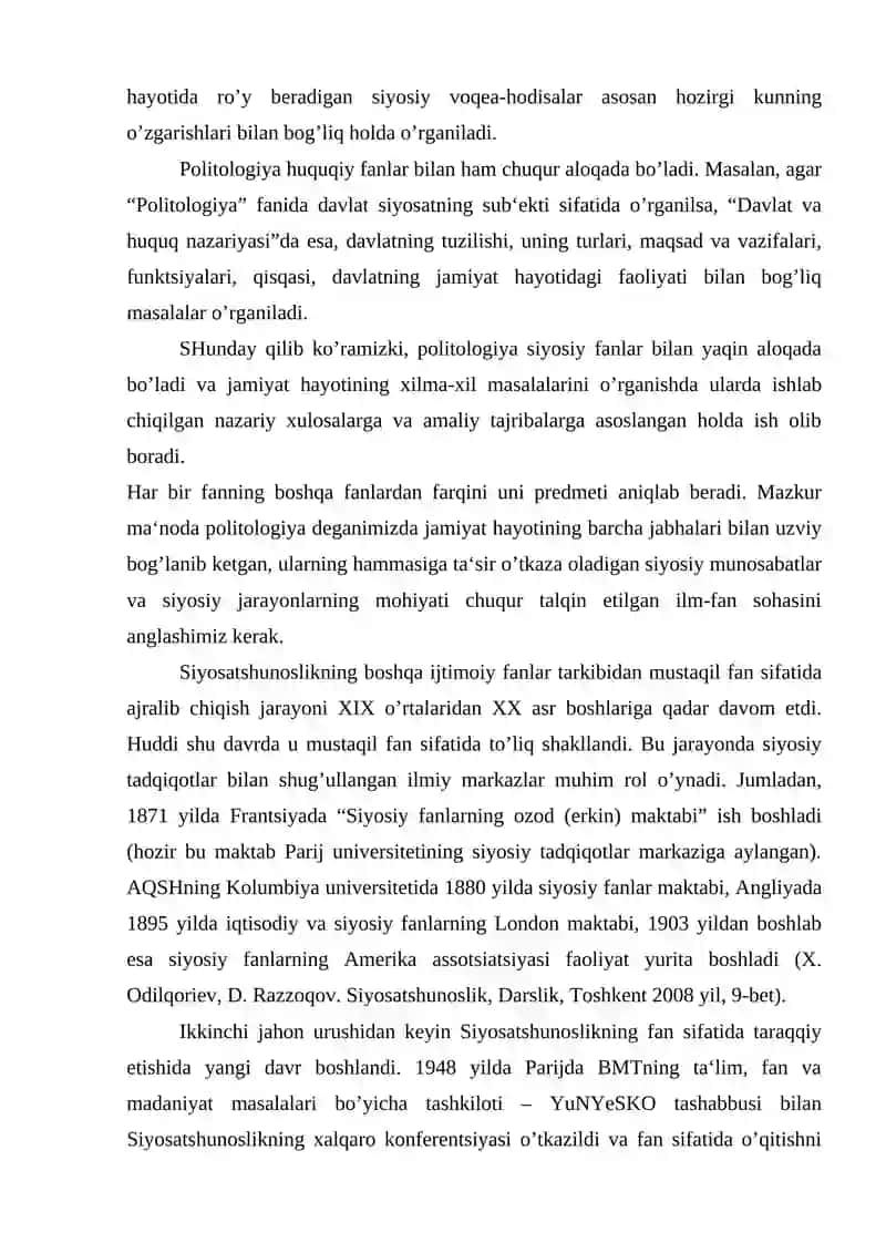 Siyosatshunoslik fanining ob‘ekti va predmeti 4