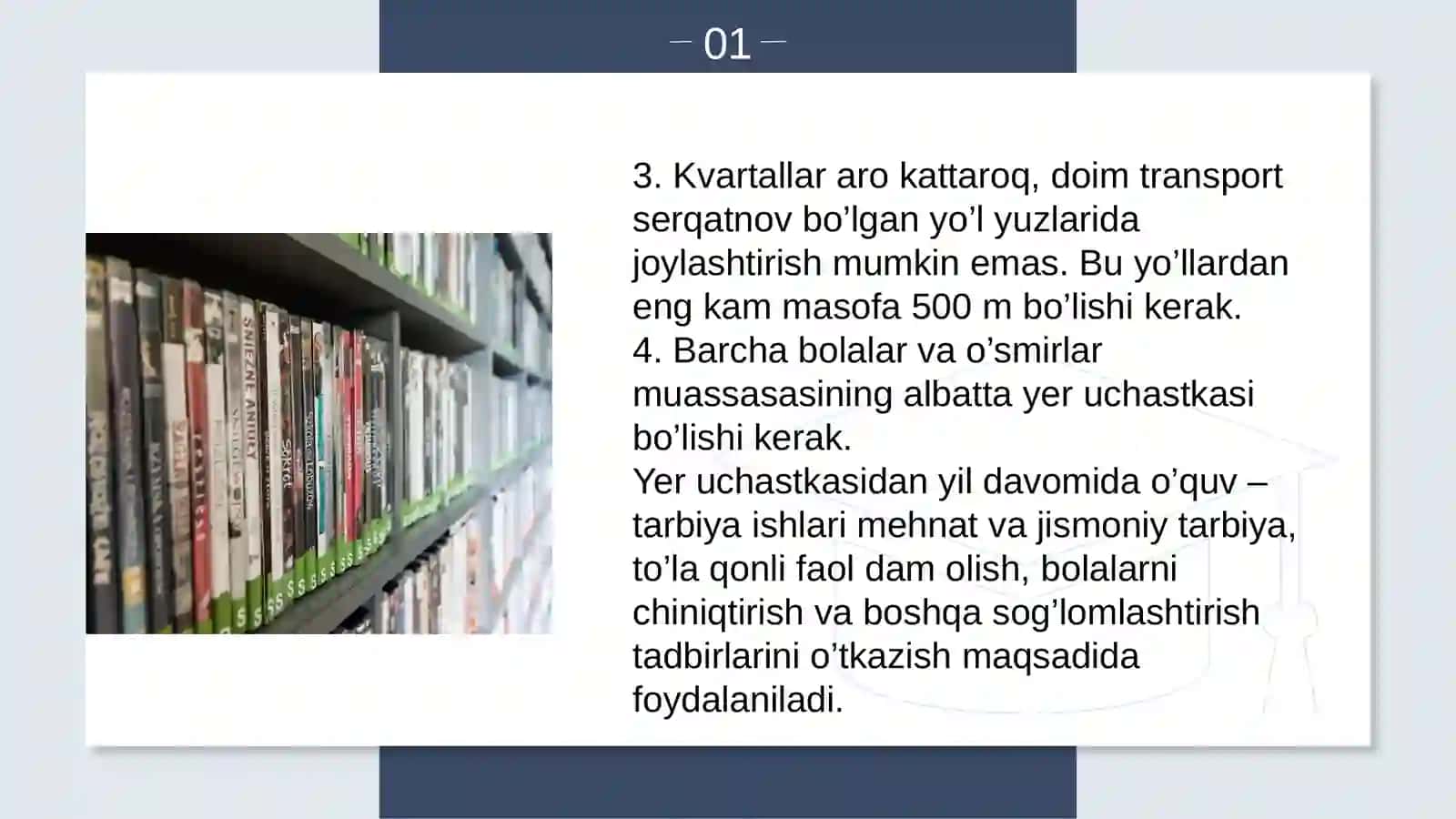 Bolalar va o’smirlar muassasalarini loyihalashtirish va qurilishiga gigiyenik talablar 4