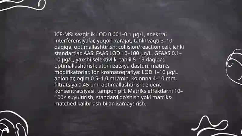 Tuproq va suvning ifloslanishida ion bogʻlanishli birikmalarni aniqlab ulardan tozalash uslini ishlab chiqish 4