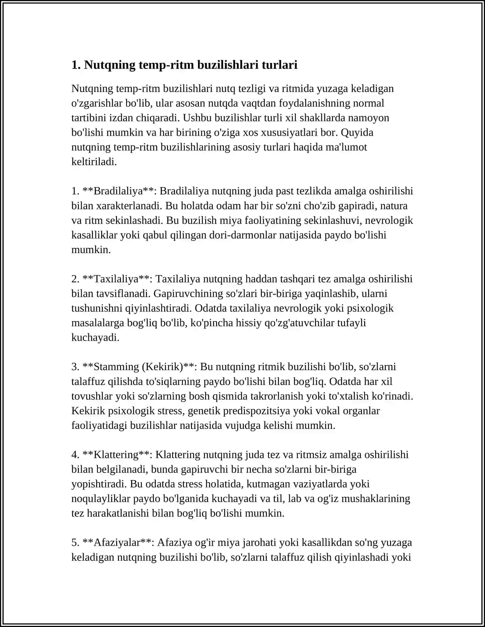 NUTQNING TEMP-RITM BUZILISHLARI BO'LGAN BOLALAMING PSIXOLOGIK XUSUSIYATLARI 4