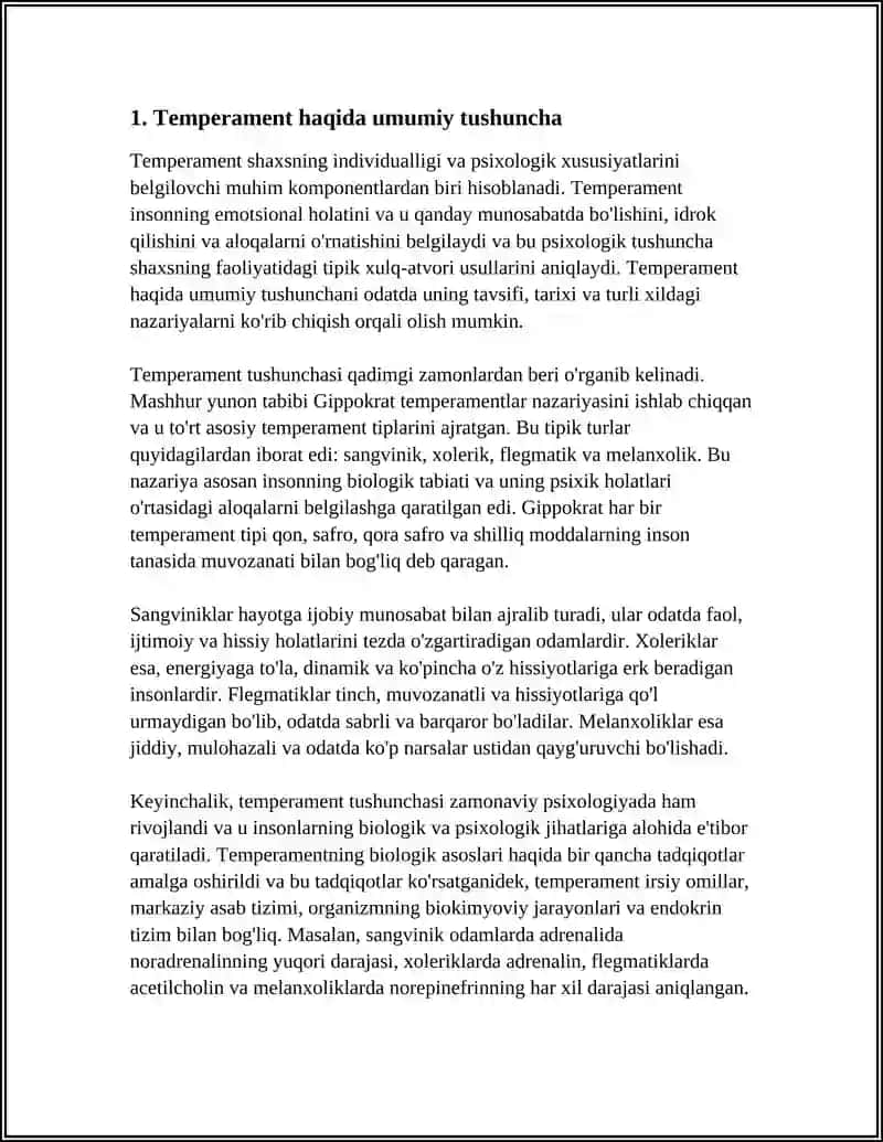 SHAXSNING INDIVIDUAL PSIXOLOGIK XUSUSIYATLARI REFERAT 4