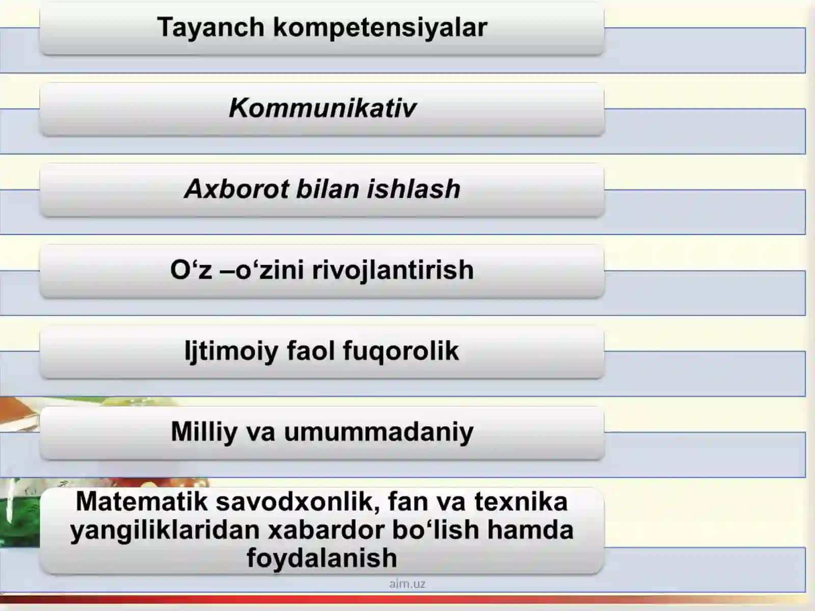 Kimyo fanini o‘qitish mazmunidagi o‘zgarishlar 4