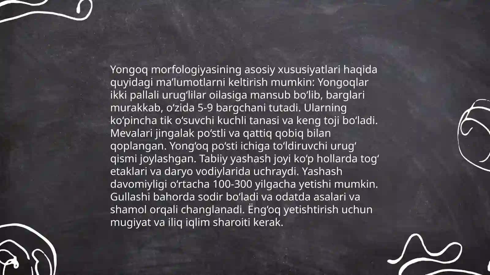Yongoq morfologiyasi va rivojlanishi 4