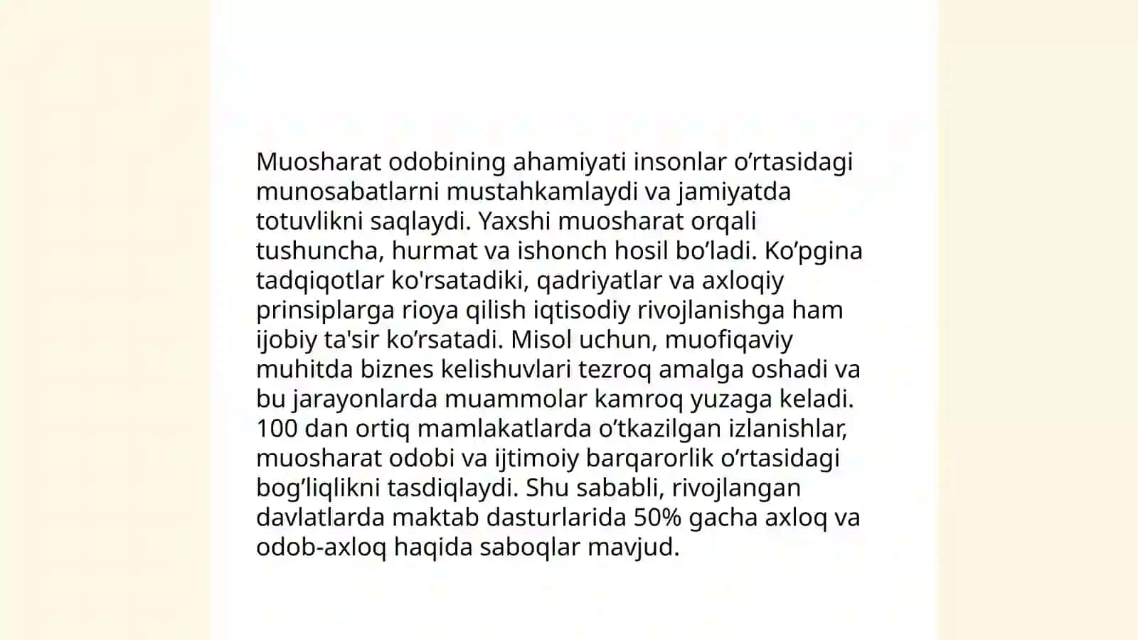 Sharqona tarbiya va muosharat odobining muloqotga taʼsiri.oqituvchining nutq madaniyati va notiqlik sanʼati 4