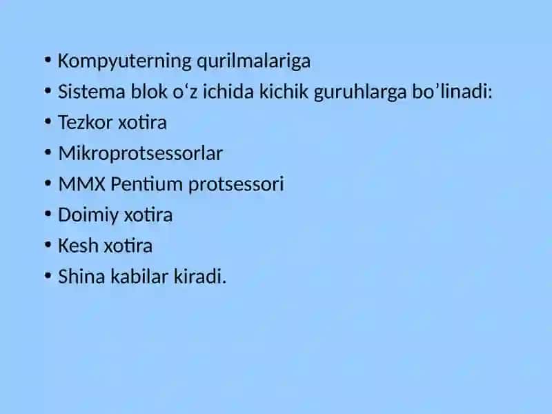 Kompyuter haqida tushuncha 4