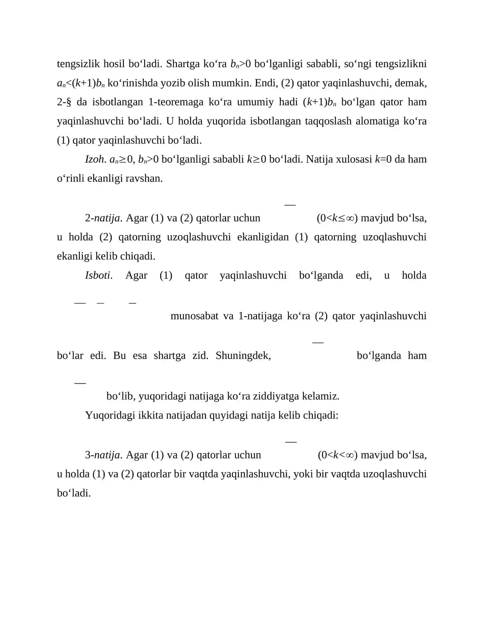 Musbat qatorlar 4