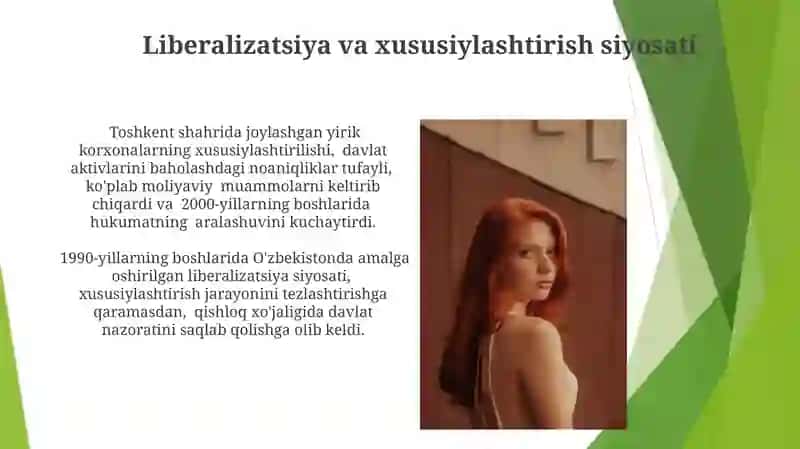 Oʻzbekiston iqtisodiyoti taraqqiyotining "oʻzbek modeli" 4