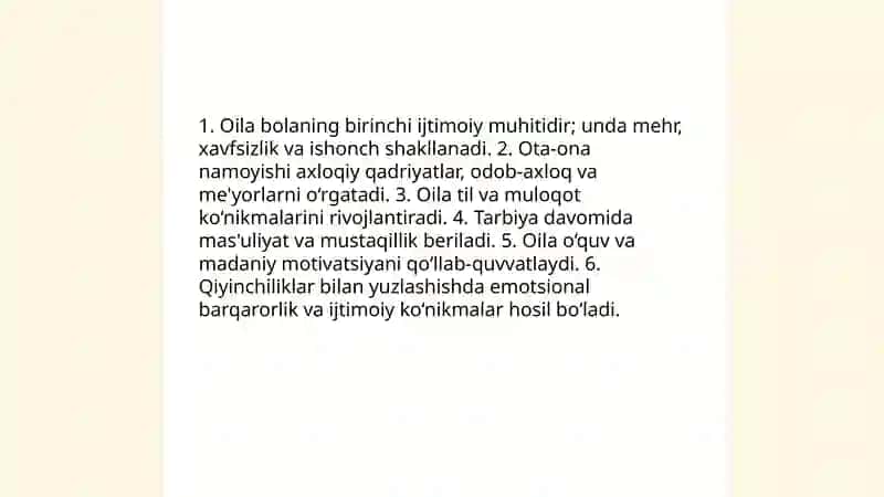 Shaxsning rivojlanishi, tarbiyasi va ijtimoiylashuvi 4