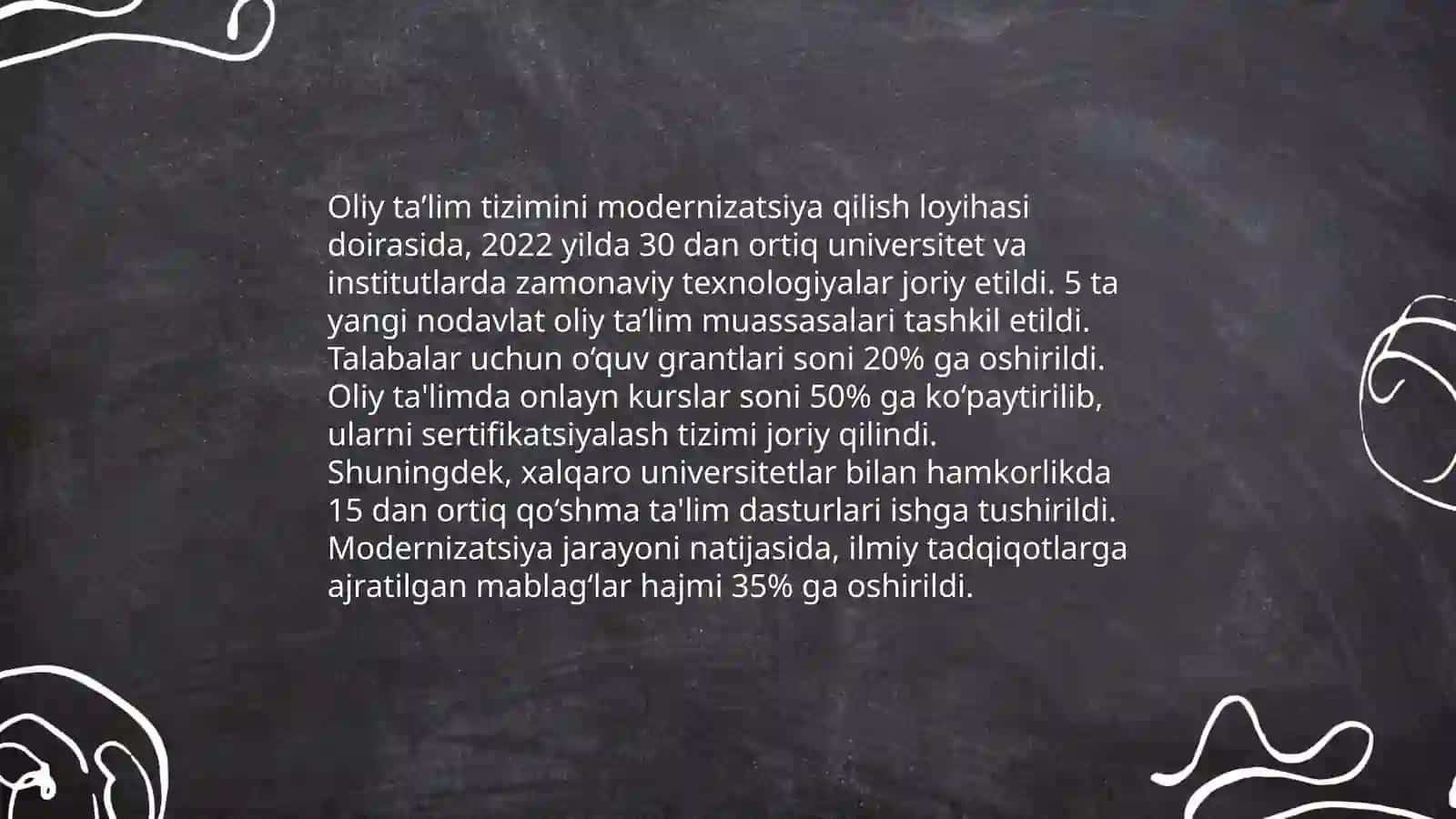 O‘zbekiston Respublikasida ta’lim sohasida amalga oshirilgan islohotlar 4