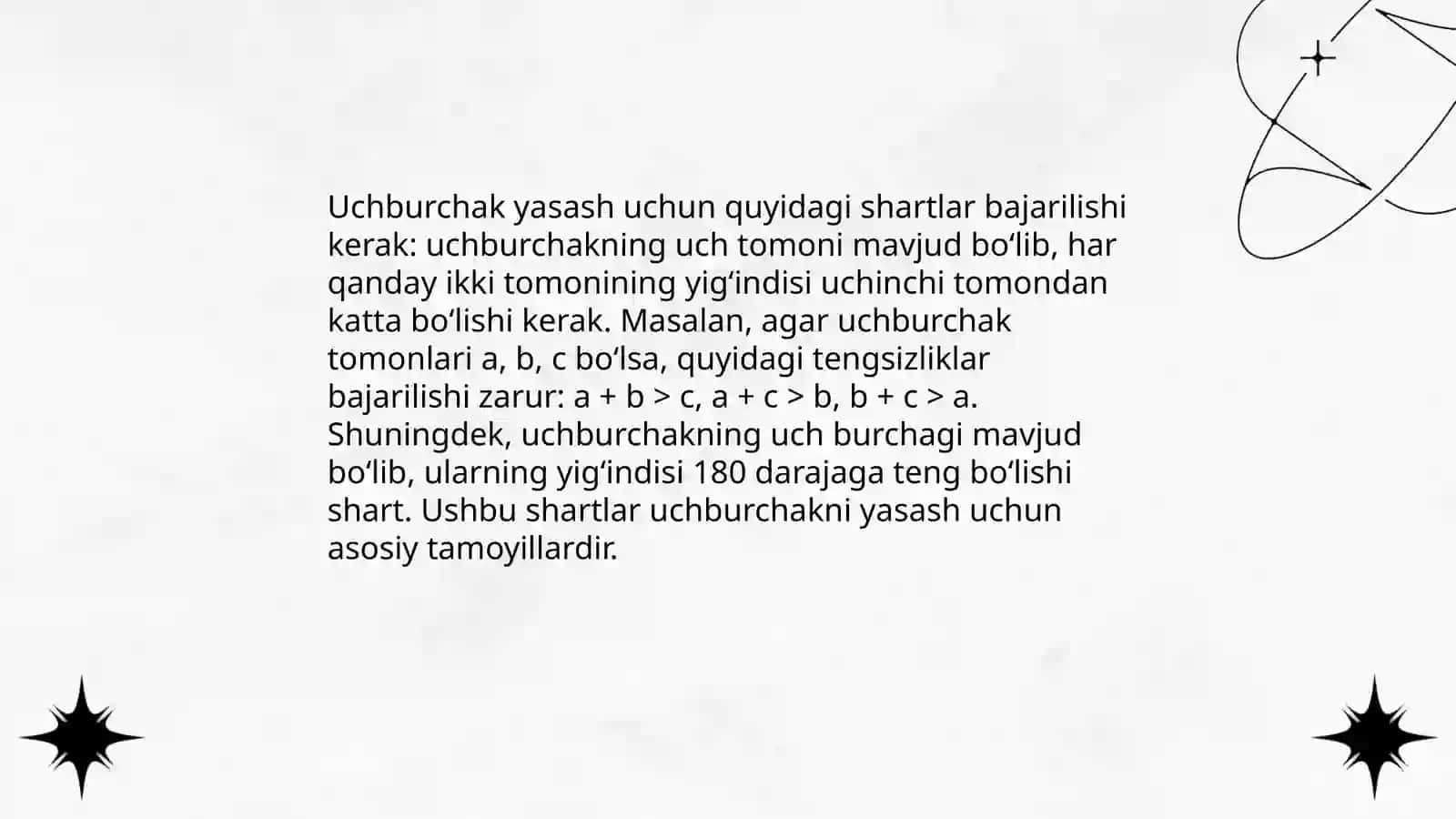 Uchburchakning ta'rifi 4
