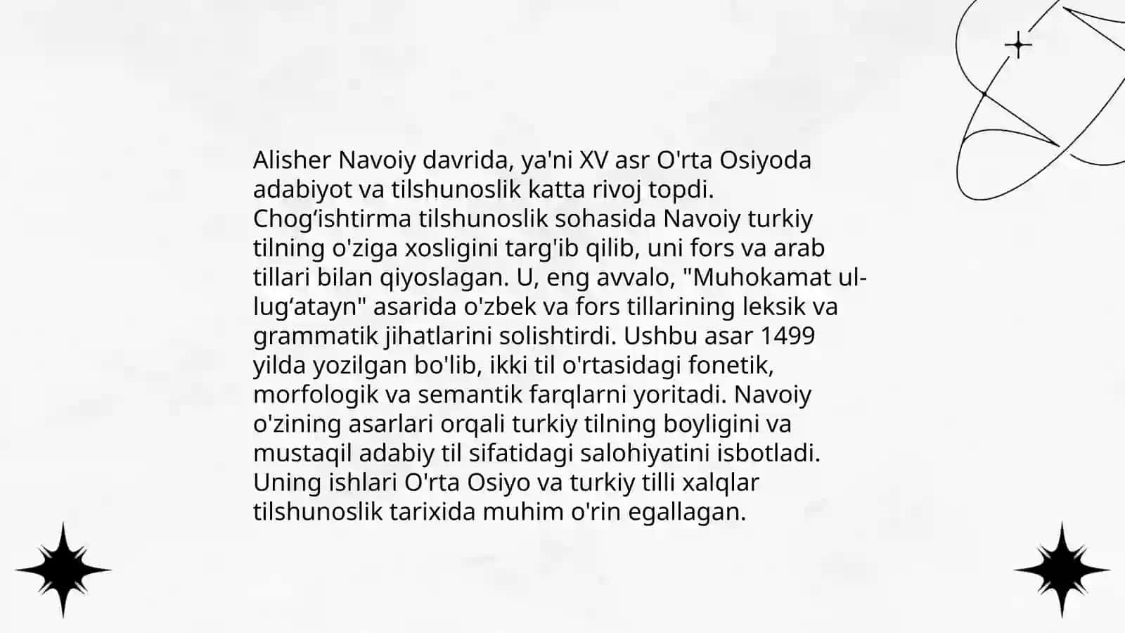 Navoiyning chogʻishtirma tilshunoslikka asos solishiga doir maqollar tahlili 4