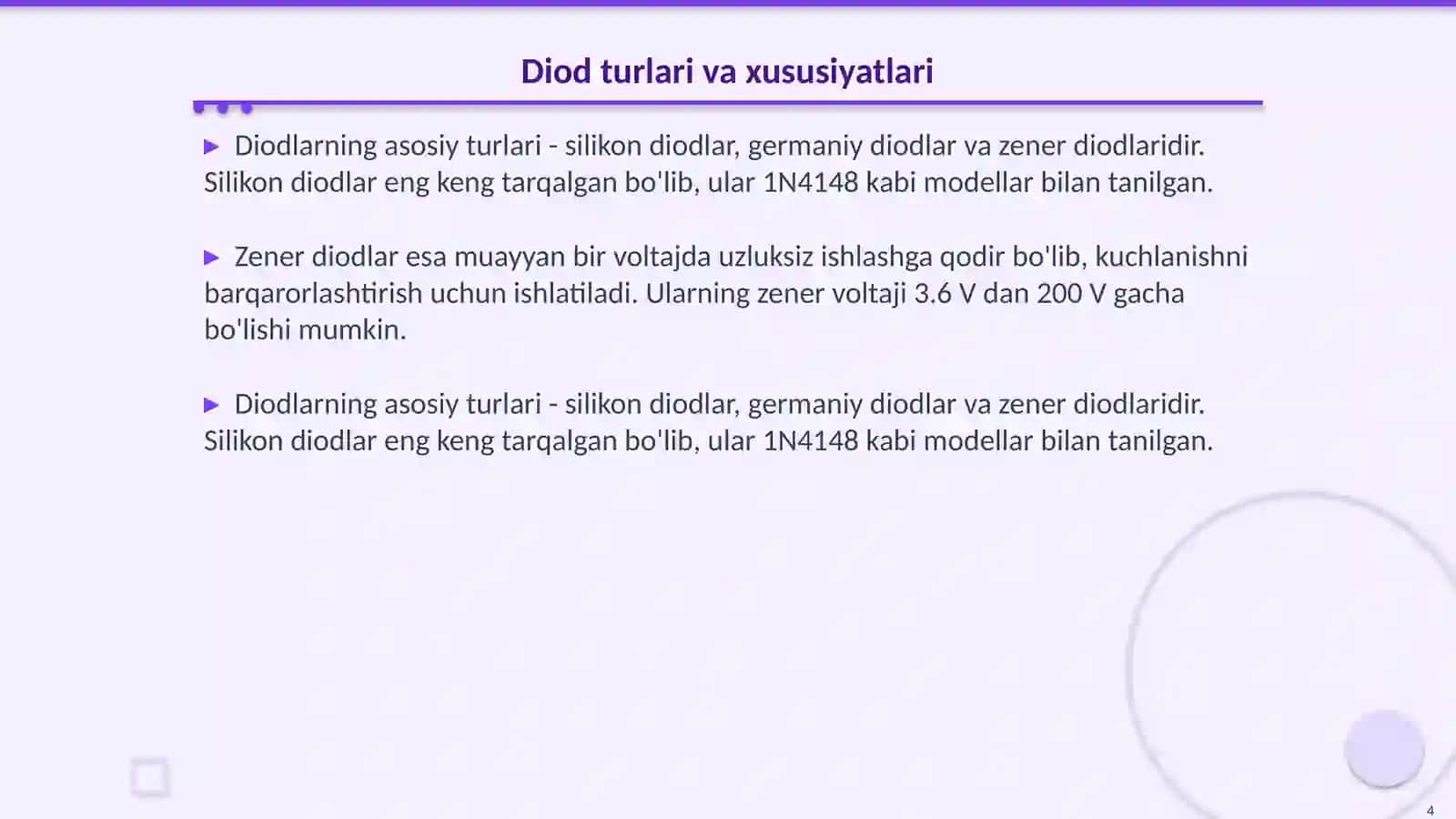 diodli va tranzistorli sxemalar 4