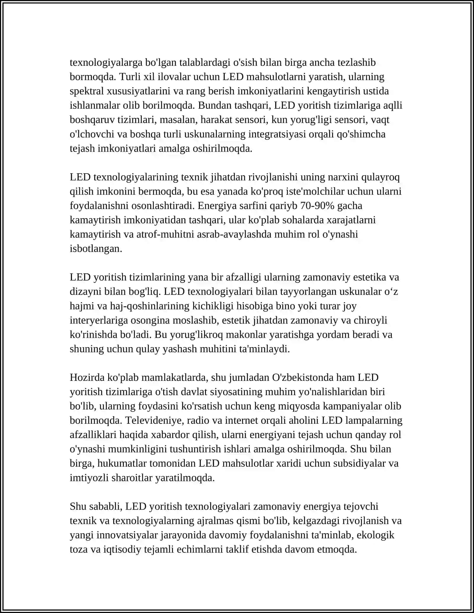 ENERGIYA TEJOVCHI TEHNIKA, TEHNOLOGIYALAR 4