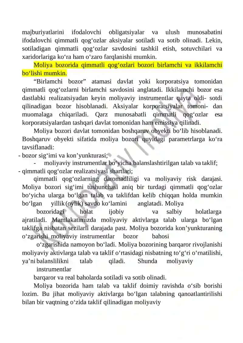 MOLIYA BOZORIDA KORPORATSIYA 4