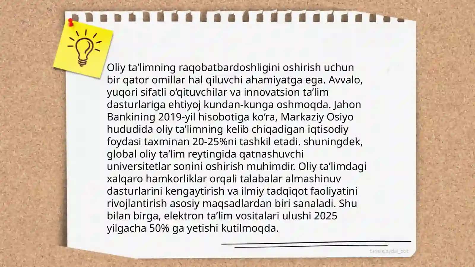 Òzbekiston respublikasi oliy talim tizimi 2030 yilgacha rivojlantirish konsepsiyasini òrganish 4