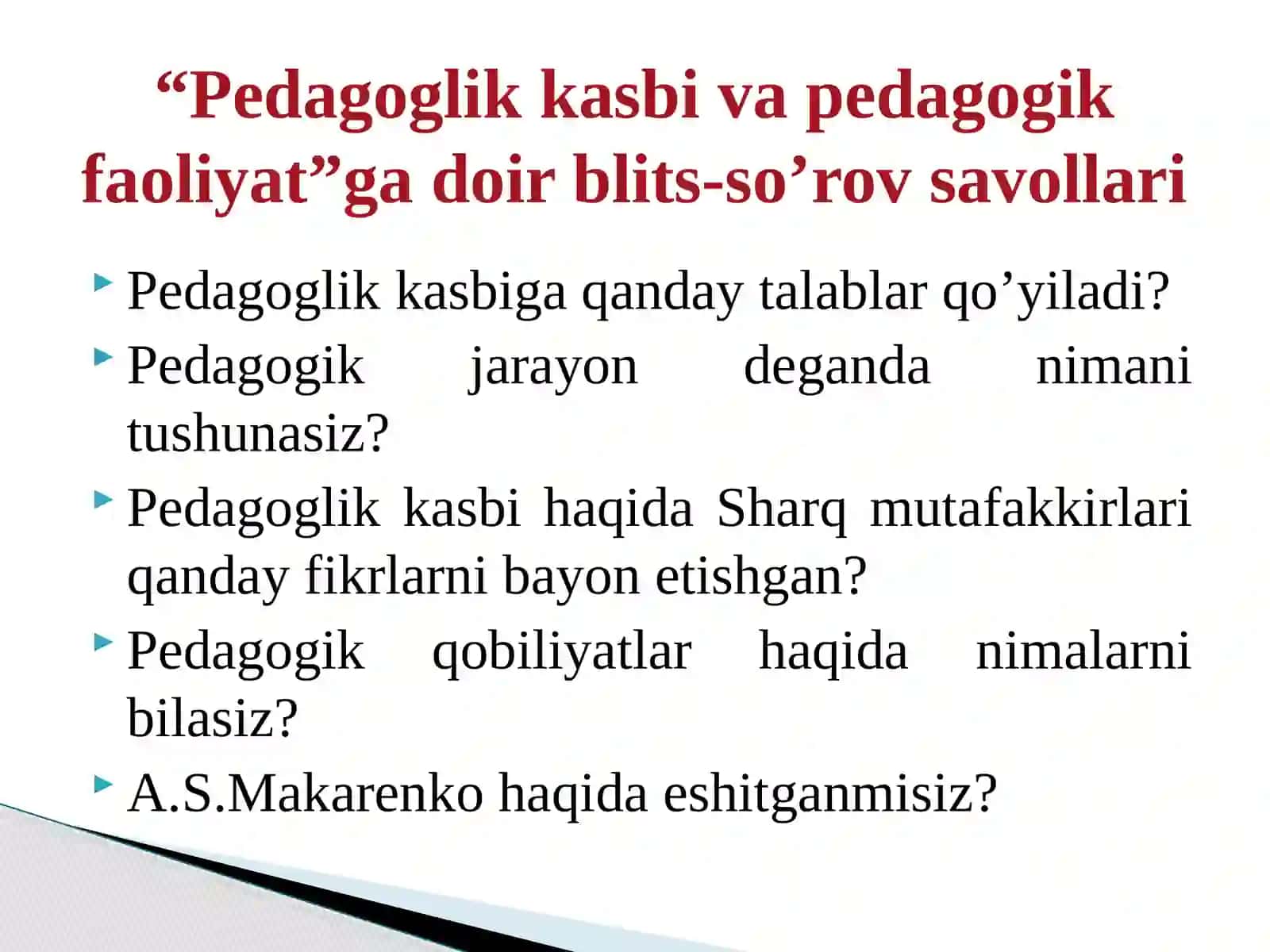 Pеdаgоgik mahorat fani haqida tushuncha. Fanning asosiy vazifalari va tarkibiy qismlari 4