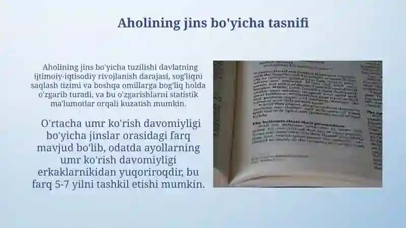 Populyatsiyaning umumiy tasnifi 4