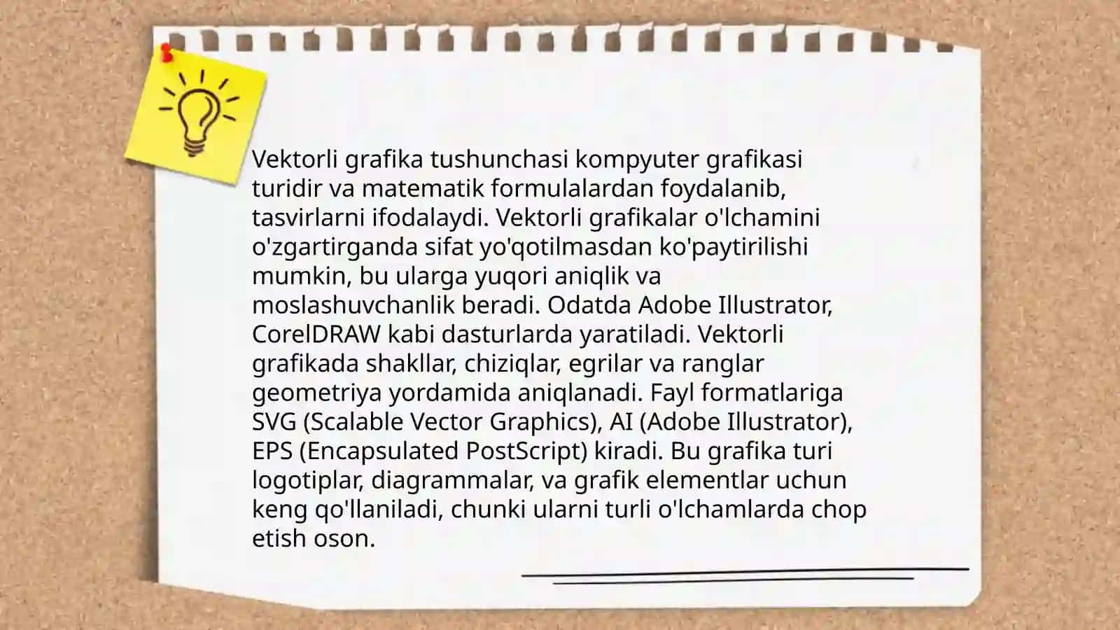 Kompyuter grafikasi turlari:vektorli,rasmli, fraktal, CD-grafika 4