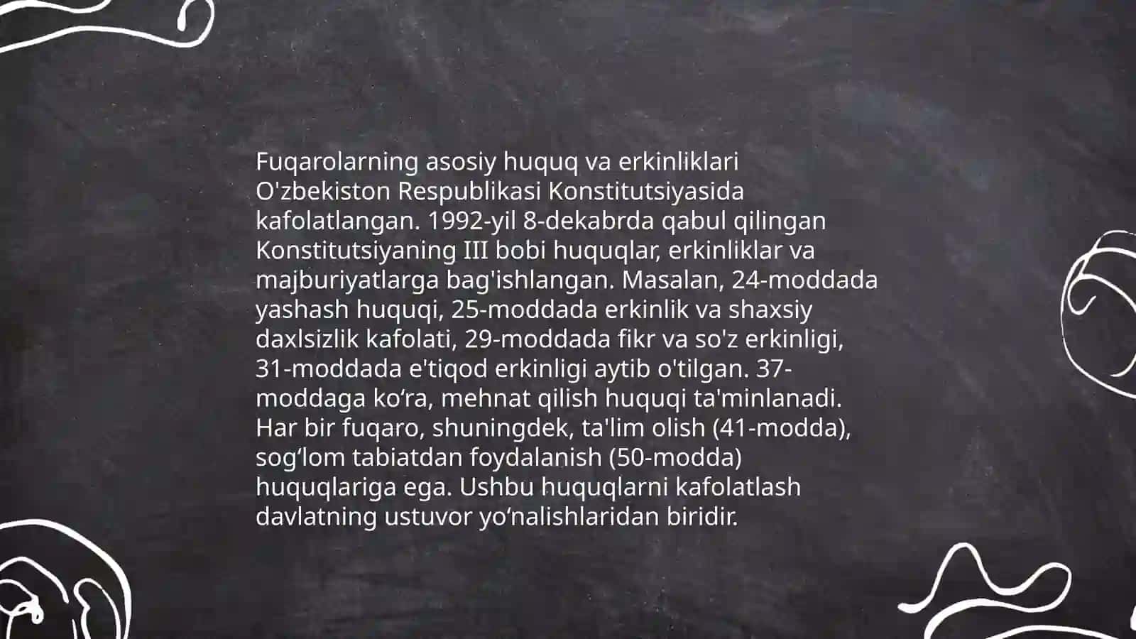 Oʻzbekistonning Inson Haq-huquqlari va Erkinliklari Tarixi 4