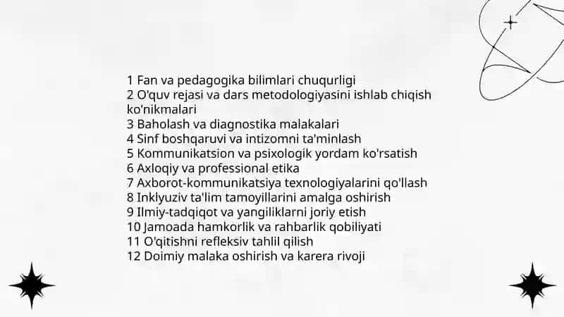 Zamonaviy pedagogika pedagogig kasb va unga qo'yilgan talablar 4