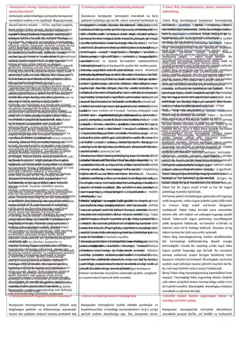 Kompyuter tarmoqlari fanining predmeti 4