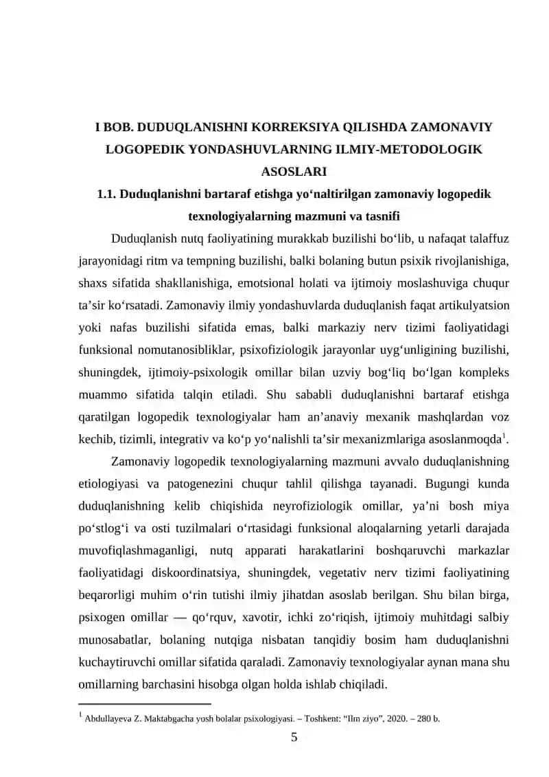 DUDUQLANISHNI BARTARAF ETISHDA ZAMONAVIY LOGOPEDIK TEXNOLOGIYALARDAN FOYDALANISH 4