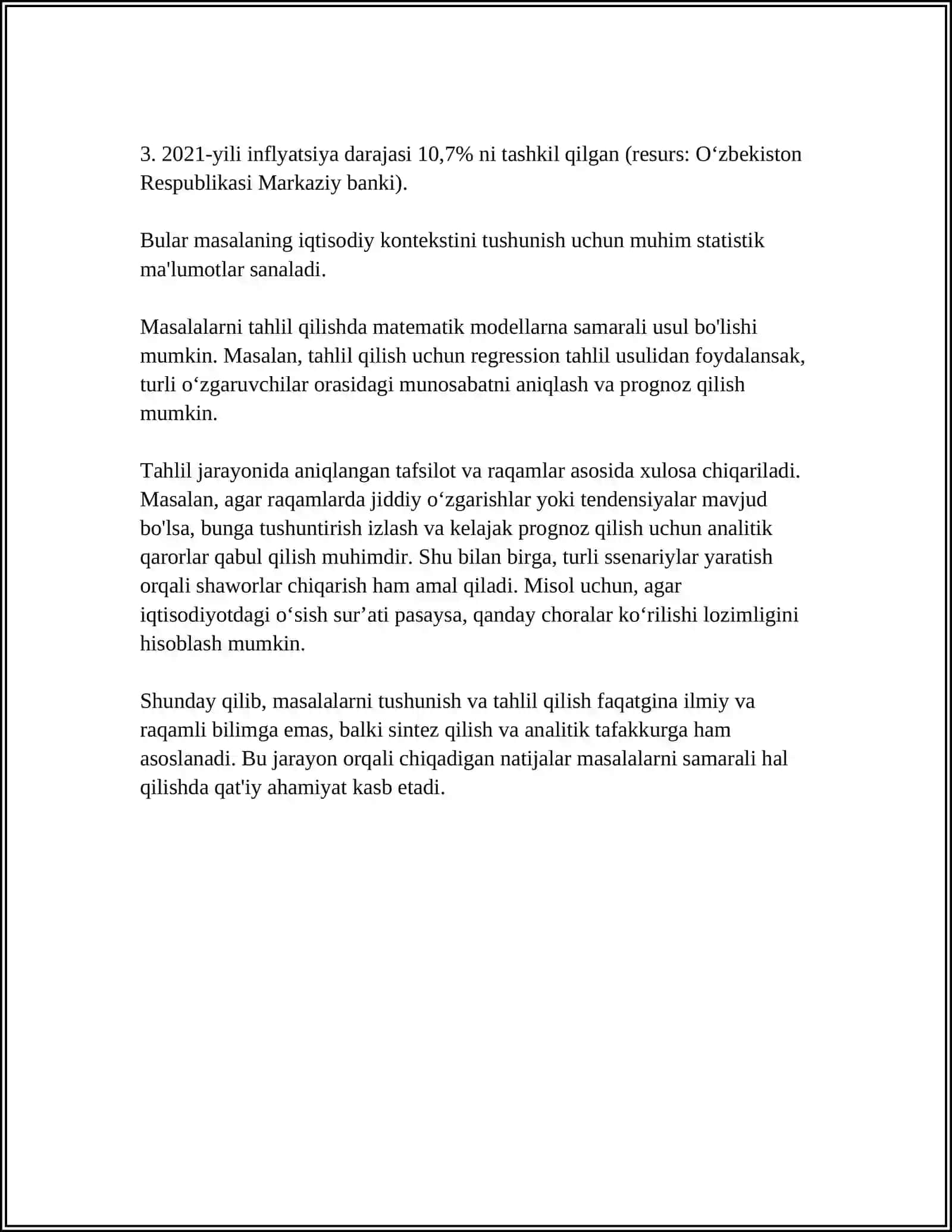 YASASHGA DOIR ELEMENTAR MASALALARNI YECHISH BOSQICHLARI 4
