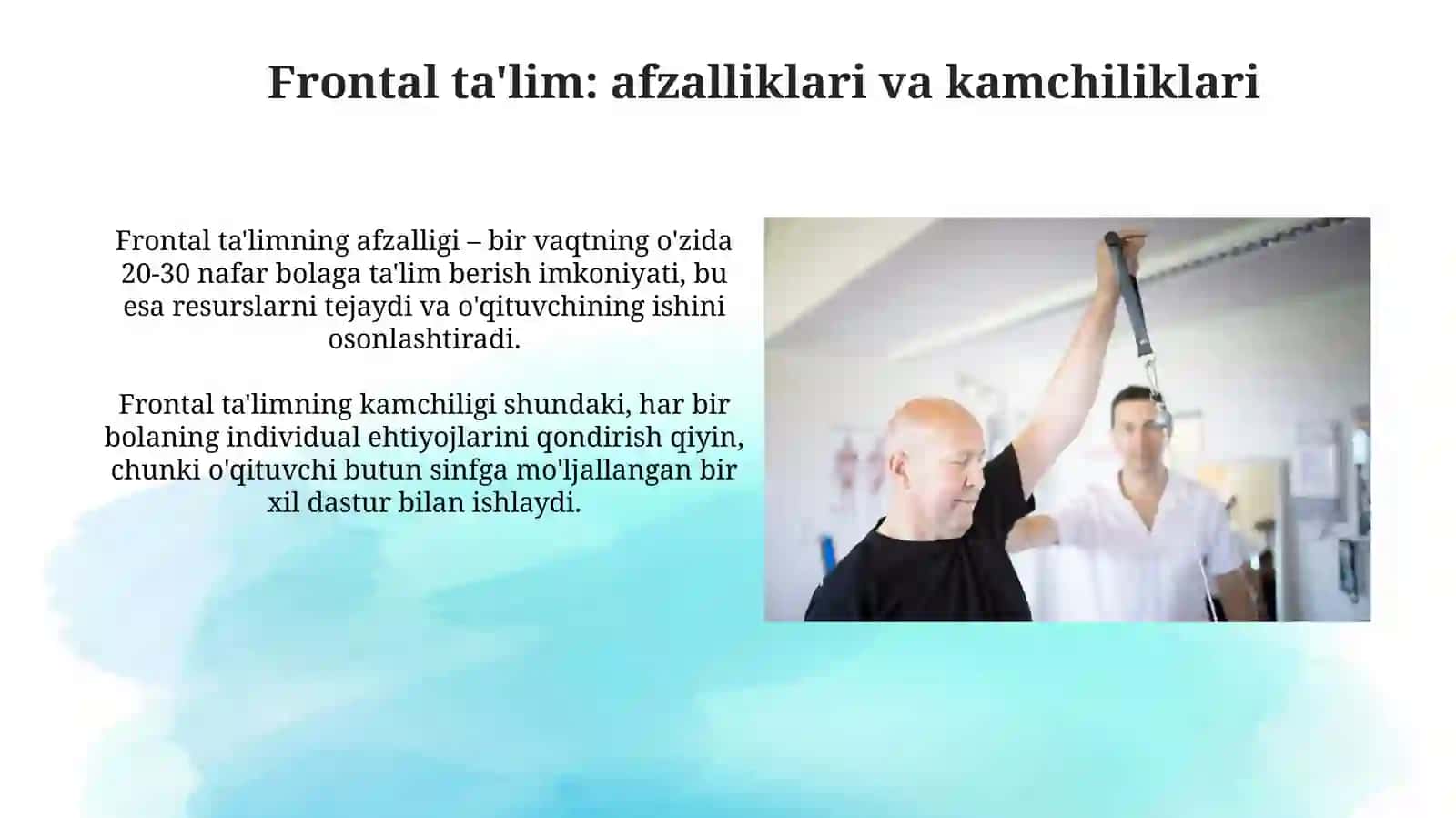 MTTda mashgʻulot shakllari frantal guruhli individual turlari asosida mashgulot ishlanma 4