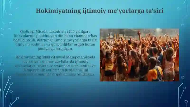 Davlatgacha boʻlgan jamiyatlarda ijtimoiy normalar va ijtimoiy hokimiyat 4
