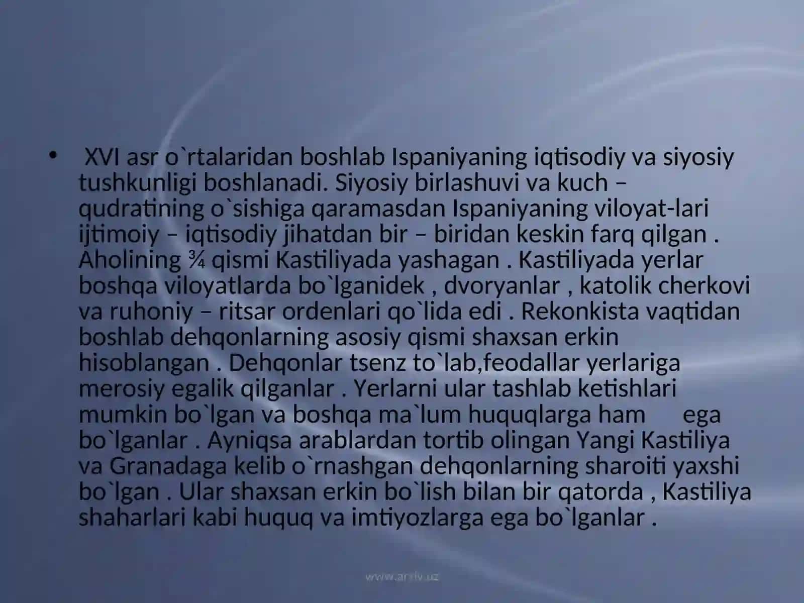 Ispaniya XVII-XIX asrlarda 4
