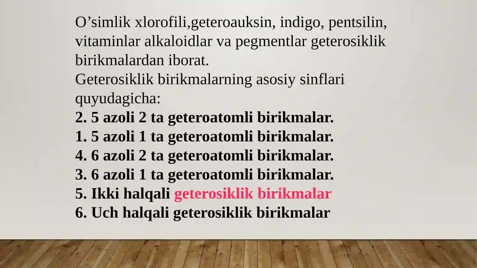 Getero-vapolifunksional birikmalar asosida ishlab chiqariladigan zamonaviy dorivosi 4