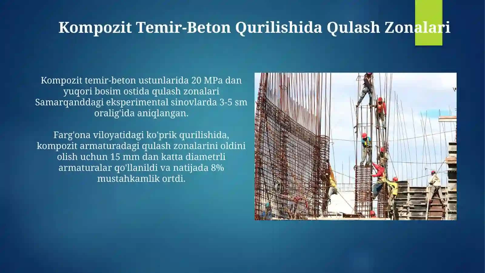 Kompozit armaturani qurulishda qulash sohalari 4