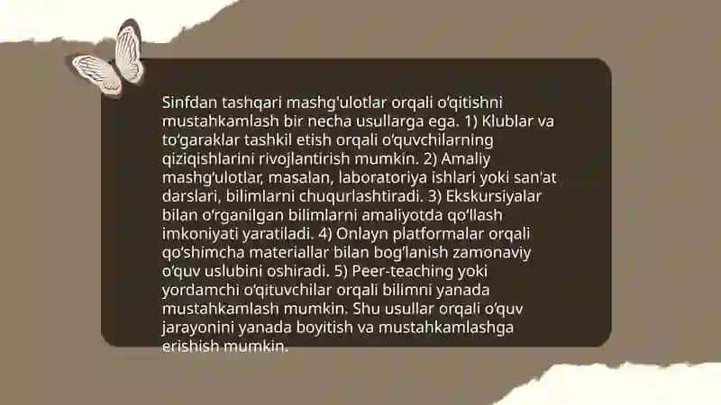 Ona tilini sinfdan tashqari mashg'ulotlarda o'qitishni mustahkamlash 4