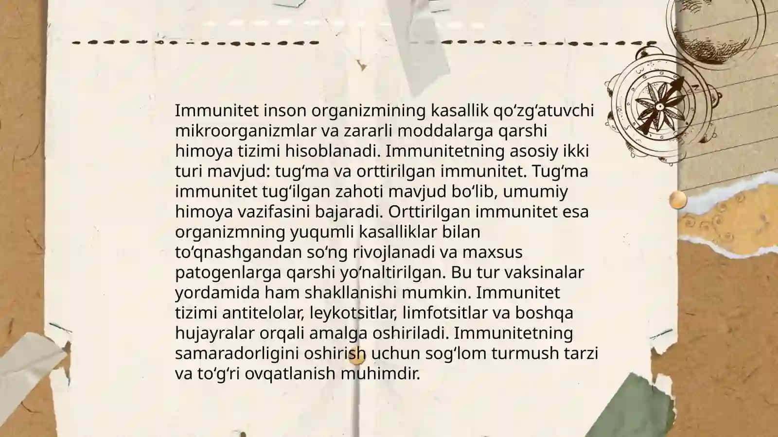 Infeksion jarayon.Immunitet va emlash ishi 4
