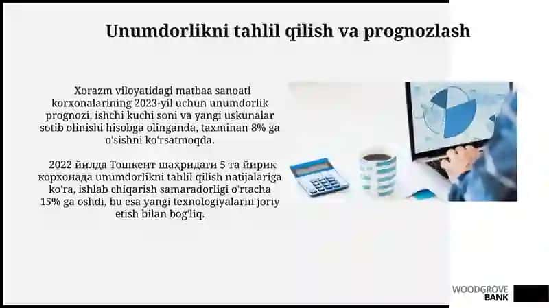 Korxonaning maxsuldorligini hisoblash 4